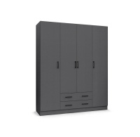 Шкаф 4х створчатый Атлант графит