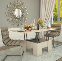 Стол "Трансформер" ясень белый 22 мм