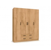 Шкаф 4х створчатый Атлант дуб крафт золотой